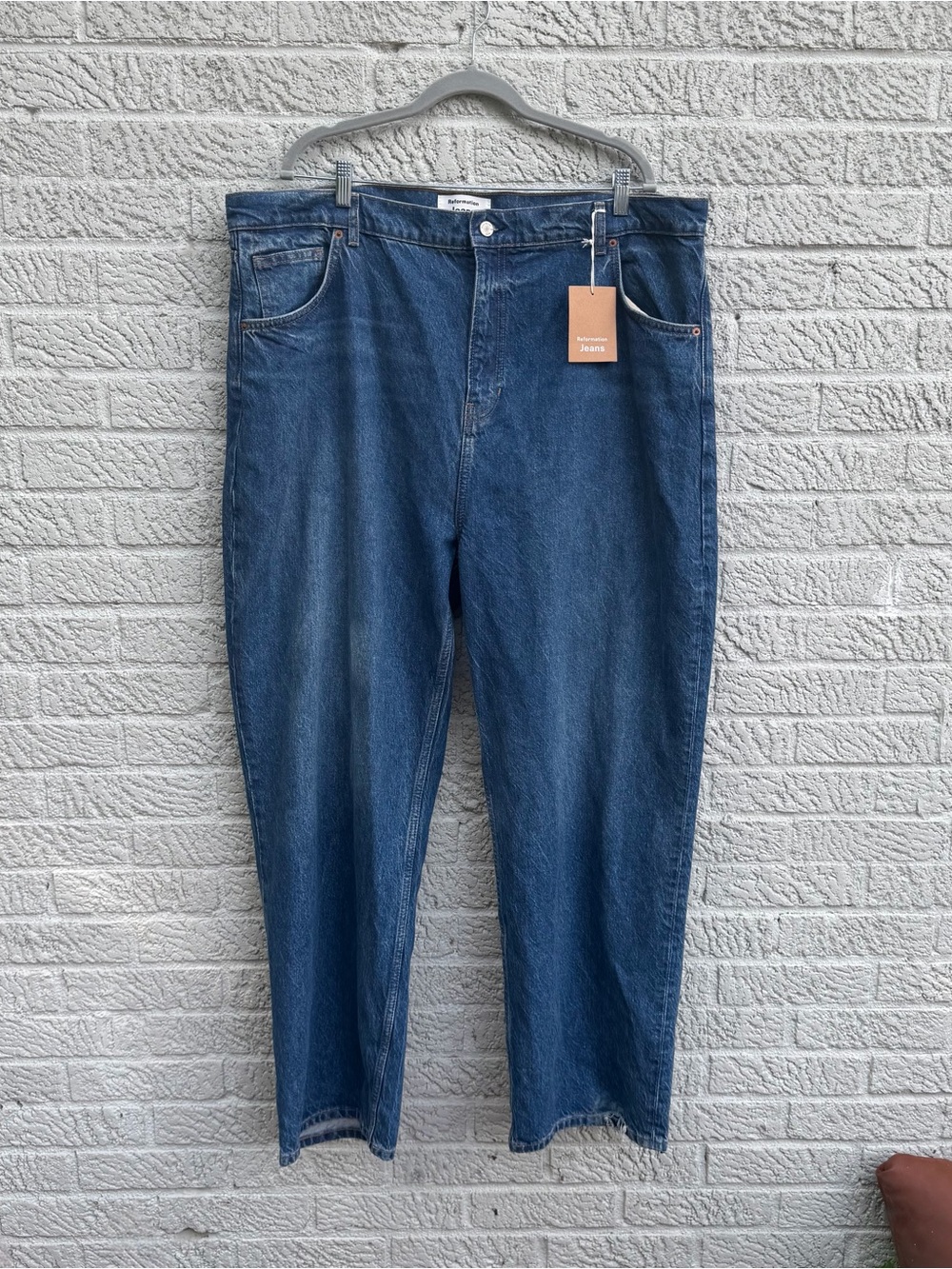 Reformation Abby High Rise Straight Jeans Size 34 Lanier Wash